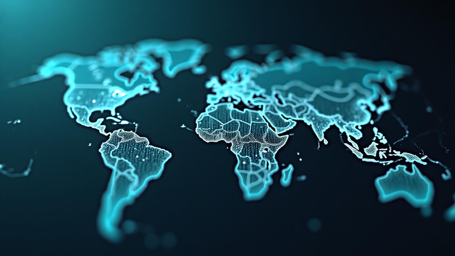 Abstract global logistics network connections